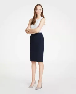 The Seamed Pencil Skirt In Seasonless Stretch - Curvy Fit -ChicMeadow Shop 443564 0352 ALT2