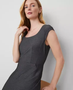 The Scoop Neck Dress In Bi-Stretch -ChicMeadow Shop 525370 6086 ALT2