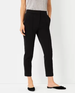 The Pintucked Eva Ankle Pant In Double Knit