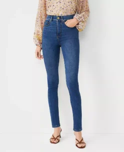 Sculpting Pocket Highest Rise Skinny Jeans In Classic Mid Wash -ChicMeadow Shop 591604 2661 ALT2