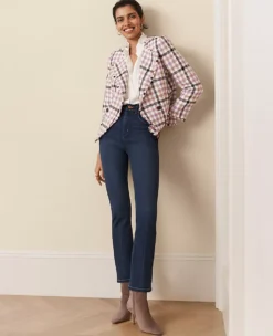 Sculpting Pocket High Rise Boot Crop Jeans In Refined Dark Indigo Wash -ChicMeadow Shop 591606 3752 MKTG1