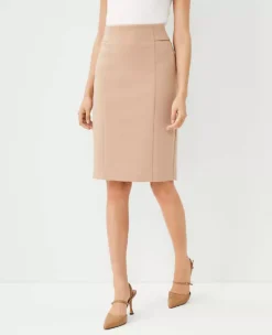 The High Waist Seamed Pencil Skirt In Double Knit