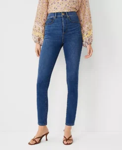 Curvy Sculpting Pocket Highest Rise Skinny Jeans In Classic Mid Wash