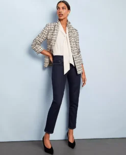 Sculpting Pocket Mid Rise Taper Jeans In Rinse Wash -ChicMeadow Shop 597307 6147 MKTG1