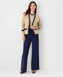 Tipped Shoulder Button Sweater Tee -ChicMeadow Shop 602468 8187 ALT2