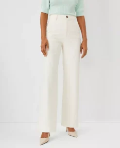 Sculpting Pocket High Rise Trouser Jeans In Ivory