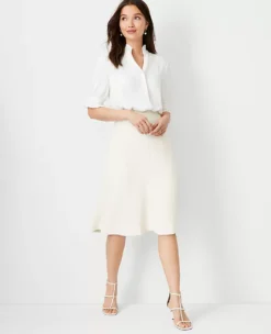 The Flare Skirt In Fluid Crepe -ChicMeadow Shop 603685 9007 ALT2