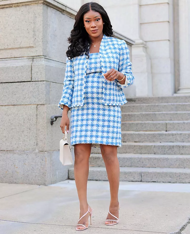 Tweed Square Neck Shift Dress 4 Tweed Square Neck Shift Dress - Image 4