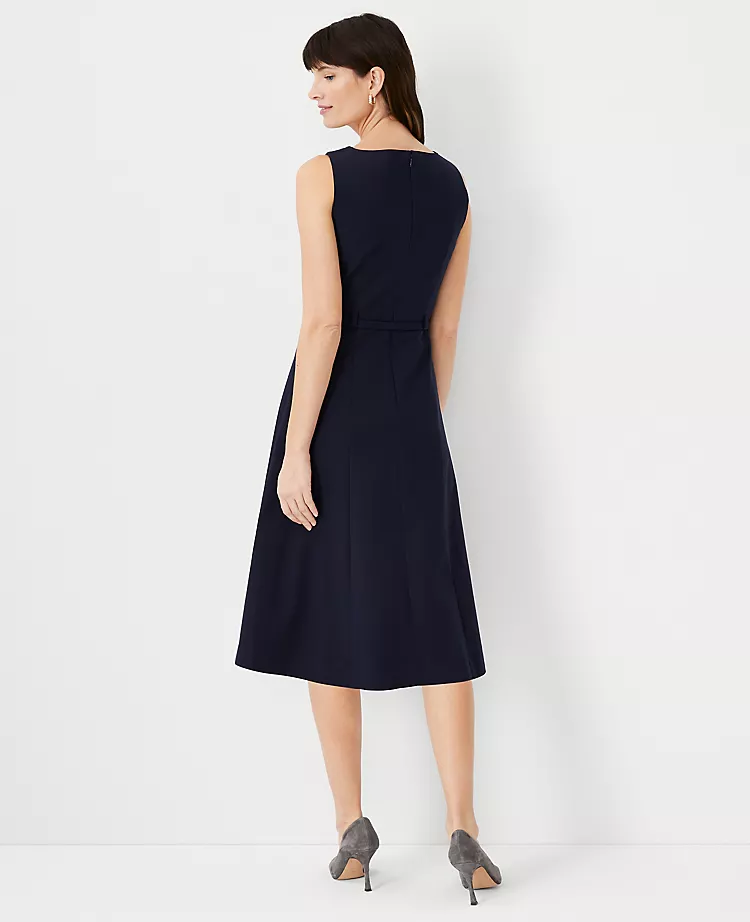 The Scooped Square Neck Dress In Stretch Cotton 2 The Scooped Square Neck Dress In Stretch Cotton - Image 2
