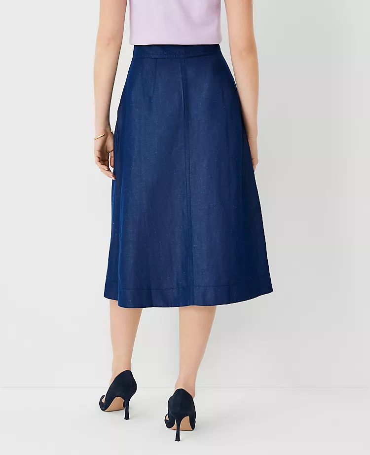 Button Front Midi Skirt 2 Button Front Midi Skirt - Image 2