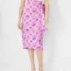 Tile Print Sarong Pencil Skirt