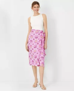 Tile Print Sarong Pencil Skirt -ChicMeadow Shop 604057 8581 ALT2