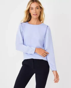 Mixed Media Shimmer Sleeve Top