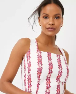 Floral Square Neck Sheath Dress -ChicMeadow Shop 604461 9192 ALT2