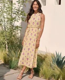 Shimmer Tile Print Pleated Midi Dress -ChicMeadow Shop 604478 1782 MKTG1