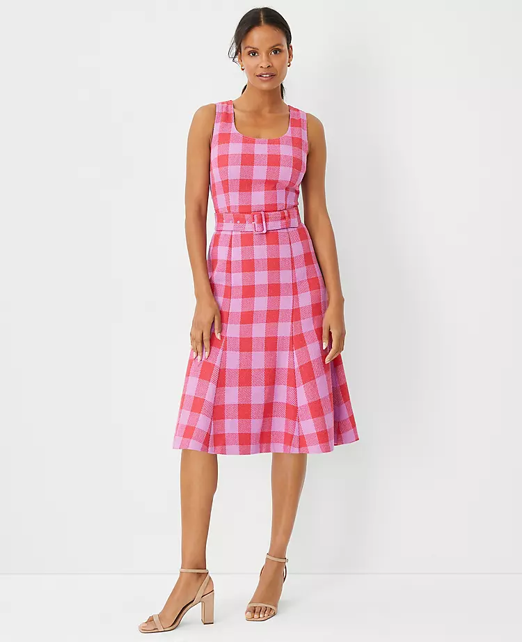 Plaid Belted Midi Dress 1 Plaid Belted Midi Dress