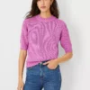 Geo Stitch Elbow Sleeve Sweater