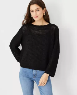 Mesh Stitch Relaxed Sweater -ChicMeadow Shop 604714 2222 ALT2