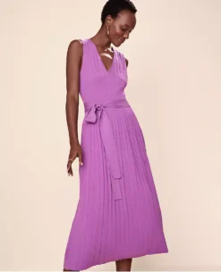 Belted V-Neck Sweater Dress -ChicMeadow Shop 604842 8581 MKTG1