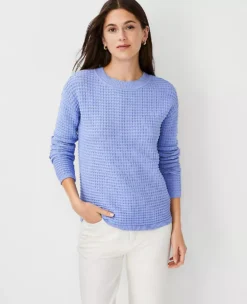 Textured Crew Neck Sweater