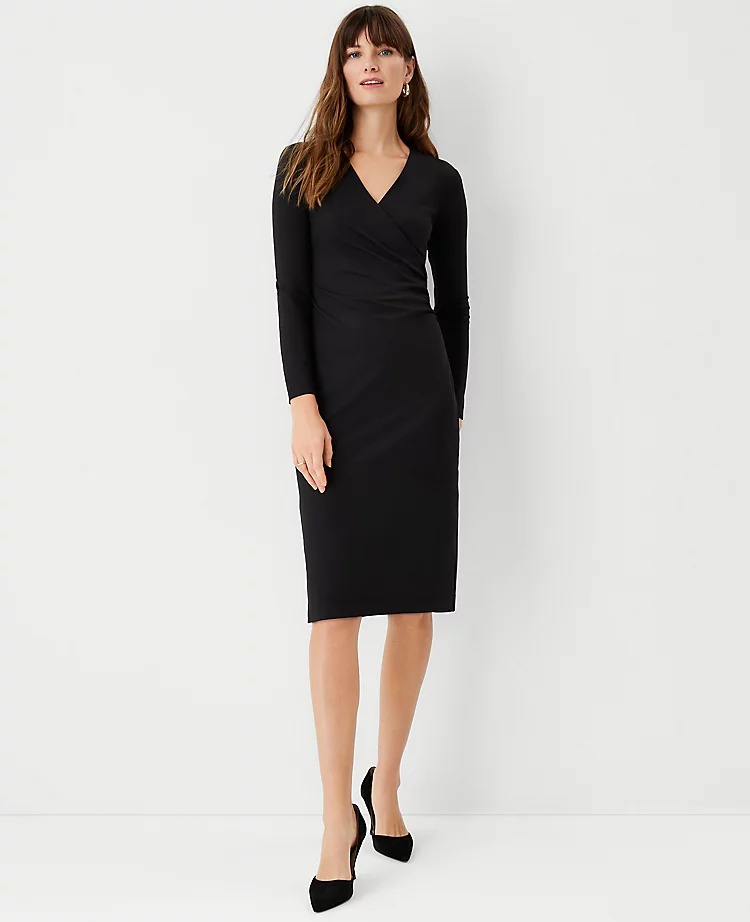 Refined Stretch Wrap Sheath Dress 1 Refined Stretch Wrap Sheath Dress