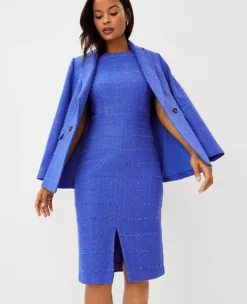 Tweed Front Slit Sheath Dress 5 Tweed Front Slit Sheath Dress -ChicMeadow Shop 607343 1680 ALT2