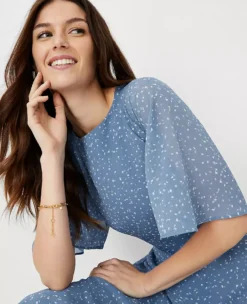 Spotted Flutter Sleeve Midi Dress 5 Spotted Flutter Sleeve Midi Dress -ChicMeadow Shop 607443 2709 ALT2