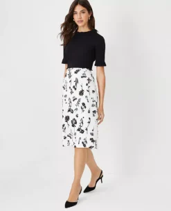 Floral Pencil Skirt -ChicMeadow Shop 607550 9192 ALT2