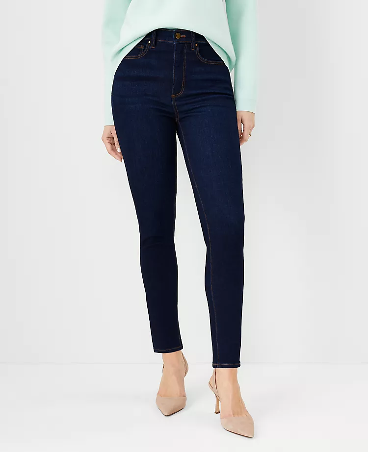Curvy Sculpting Pocket High Rise Skinny Jeans In Rinse Wash 1 Curvy Sculpting Pocket High Rise Skinny Jeans In Rinse Wash