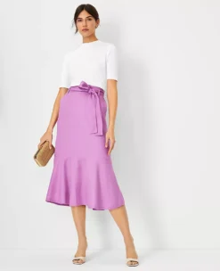 Tie Waist Flounce Midi Skirt -ChicMeadow Shop 607944 8581 ALT2