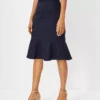 Eyelet Flounce Pencil Skirt
