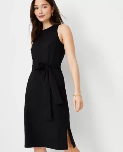 The Cutaway Shoulder Tie Waist Dress In Knit -ChicMeadow Shop 607961 2222 ALT2