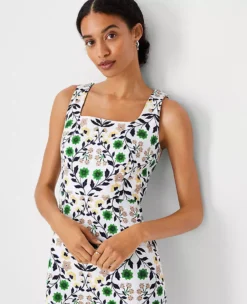 Border Floral Sheath Dress -ChicMeadow Shop 609044 9000 ALT2