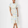 Floral Square Belted Shirtdress
