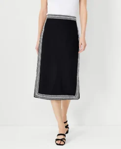 Embroidered Side Slit Pencil Skirt -ChicMeadow Shop 609334 2222 ALT2