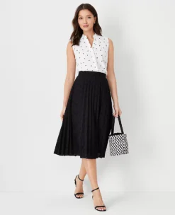 Eyelet Pleated Skirt -ChicMeadow Shop 609342 2222 ALT2