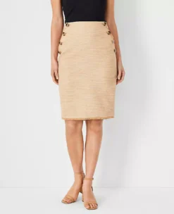 Shimmer Tweed Sailor Pencil Skirt