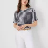 Striped Ruffle Cuff Tee