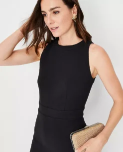 Button Back Halter Sheath Dress -ChicMeadow Shop 610486 2222 ALT2