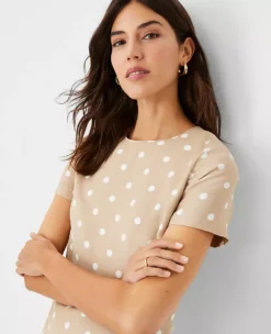 Polka Dot Tee Shift Dress -ChicMeadow Shop 610671 8187 ALT2