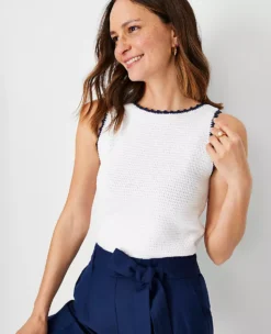 Chevron Crochet Trim Shell