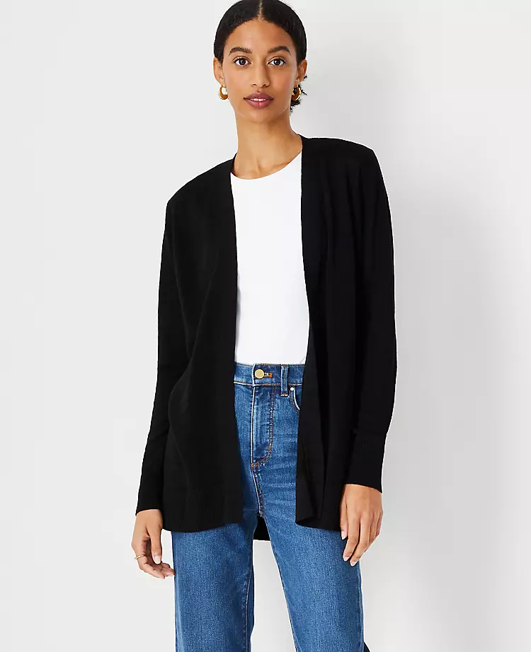 Linen Blend Open Cardigan 1 Linen Blend Open Cardigan