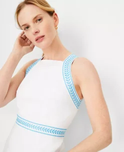 Embroidered Halter Shift Dress 5 Embroidered Halter Shift Dress -ChicMeadow Shop 613241 9000 ALT2