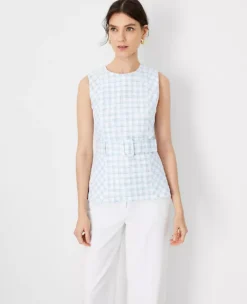 The Belted Top In Plaid