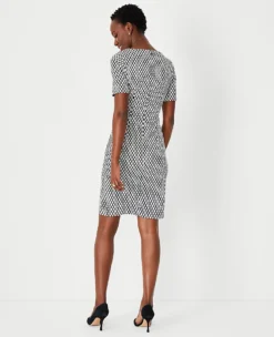 Ottoman Scoop Neck Sheath Dress -ChicMeadow Shop 613514 2222 ALT1