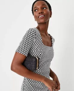 Ottoman Scoop Neck Sheath Dress -ChicMeadow Shop 613514 2222 ALT2