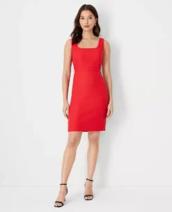 Scoop Neck Sheath Dress