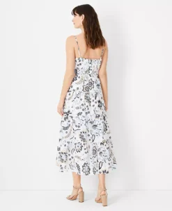 Floral Strappy Tiered Flare Dress -ChicMeadow Shop 613785 9000 ALT1