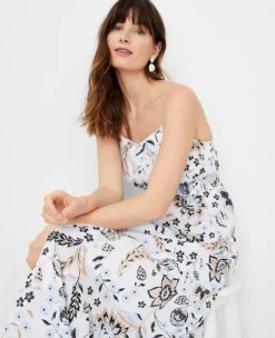 Floral Strappy Tiered Flare Dress -ChicMeadow Shop 613785 9000 ALT2