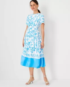 Botanical Tiered Flare Dress